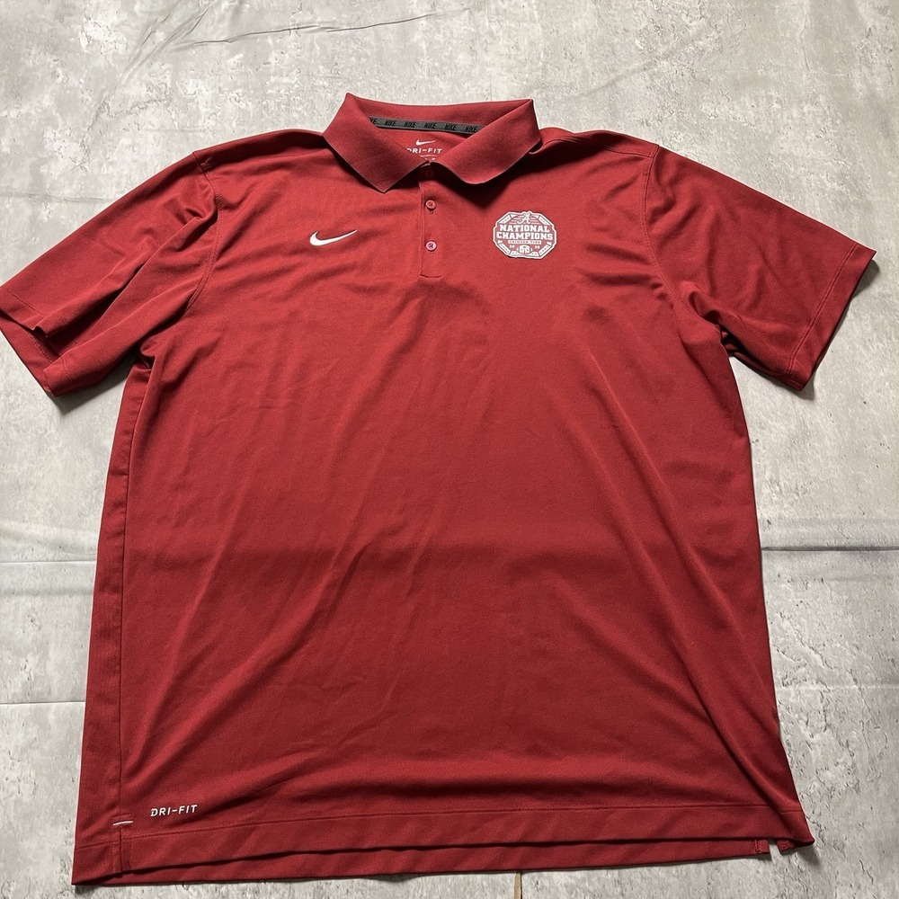 Nike Dri Fit Georgia Bulldogs 2020 NATIONAL CHAMPIONS Polo Shirt Men's Size XXL